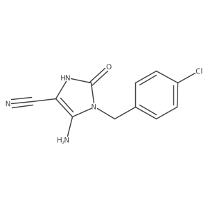 5-Amino-1-[(4-chlorophenyl)methyl]-2,3-dihydro-2-oxo-1H-imidazole-4-carbonitrile结构式