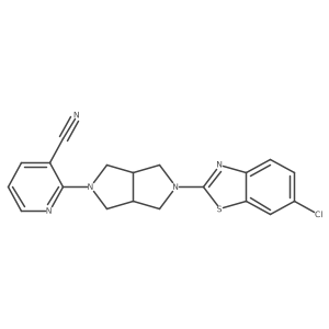 2-[5-(6-Chloro-1,3-benzothiazol-2-yl)-octahydropyrrolo[3,4-c]pyrrol-2-yl]pyridine-3-carbonitrile Structure