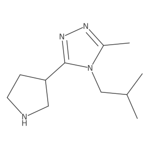 3-methyl-4-(2-methylpropyl)-5-(pyrrolidin-3-yl)-4H-1,2,4-triazole结构式