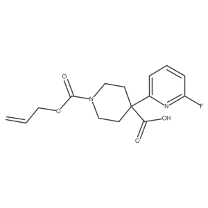4-(6-Fluoropyridin-2-yl)-1-[(prop-2-en-1-yloxy)carbonyl]piperidine-4-carboxylic acid结构式