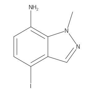 4-Iodo-1-methyl-1H-indazol-7-amine结构式