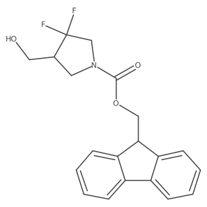 (9H-fluoren-9-yl)methyl 3,3-difluoro-4-(hydroxymethyl)pyrrolidine-1-carboxylate结构式