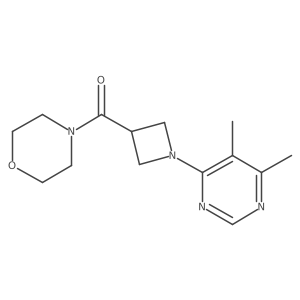 4-[1-(5,6-Dimethylpyrimidin-4-yl)azetidine-3-carbonyl]morpholine结构式