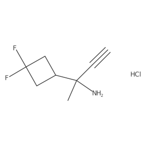 2-(3,3-Difluorocyclobutyl)but-3-yn-2-amine hydrochloride Structure