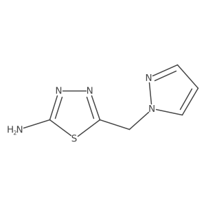 2-Amino-5-[(1-pyrazolyl)methyl]-1,3,4-thiadiazole Structure