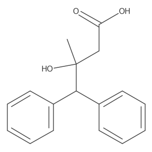 Butyric acid, 3-hydroxy-3-methyl-4,4-diphenyl- Structure