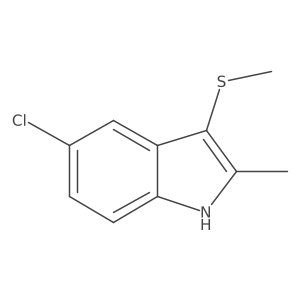 5-chloro-2-methyl-3-(methylthio)-1H-indole结构式