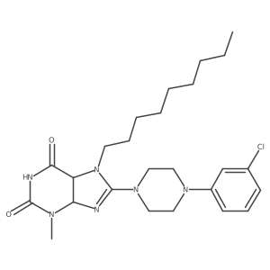 8-[4-(3-Chlorophenyl)piperazin-1-yl]-3-methyl-7-nonyl-4,5-dihydropurine-2,6-dione结构式