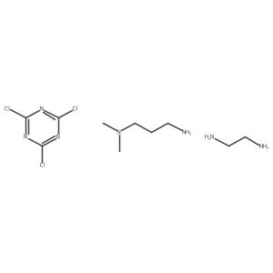 N',N'-dimethylpropane-1,3-diamine;ethane-1,2-diamine;2,4,6-trichloro-1,3,5-triazine Structure