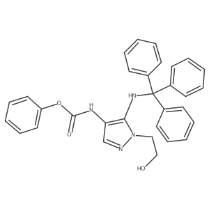 phenyl [1-(2-hydroxyethyl)-5-(tritylamino)-1H-pyrazol-4-yl]carbamate结构式
