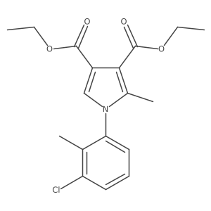Diethyl 1-(3-chloro-2-methylphenyl)-2-methyl-1H-pyrrole-3,4-dicarboxylate Structure