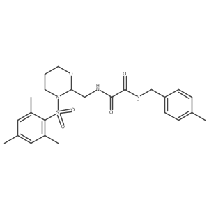 N1-((3-(mesitylsulfonyl)-1,3-oxazinan-2-yl)methyl)-N2-(4-methylbenzyl)oxalamide Structure