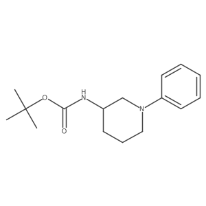 (S)-tert-Butyl (1-phenylpiperidin-3-yl)carbamate Structure