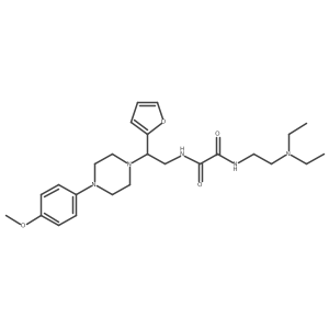 N1-(2-(diethylamino)ethyl)-N2-(2-(furan-2-yl)-2-(4-(4-methoxyphenyl)piperazin-1-yl)ethyl)oxalamide结构式