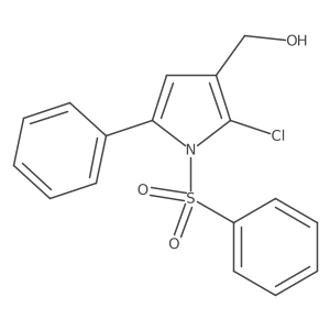 [2-Chloro-5-phenyl-1-(phenylsulfonyl)-1H-pyrrol-3-yl]methanol结构式