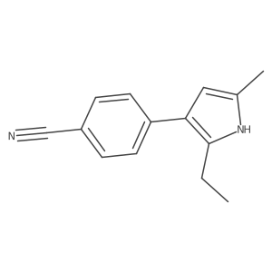 4-(2-ethyl-5-methyl-1H-pyrrol-3-yl)benzonitrile Structure