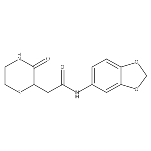 N-1,3-benzodioxol-5-yl-2-(3-oxothiomorpholin-2-yl)acetamide Structure