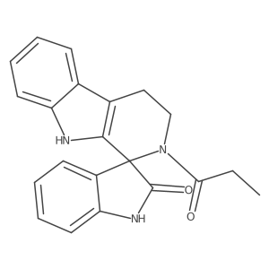 2-propanoyl-2,3,4,9-tetrahydrospiro[beta-carboline-1,3'-indol]-2'(1'H)-one Structure