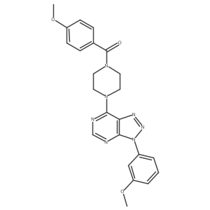 (4-methoxyphenyl)(4-(3-(3-methoxyphenyl)-3H-[1,2,3]triazolo[4,5-d]pyrimidin-7-yl)piperazin-1-yl)methanone结构式