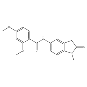 2,4-dimethoxy-N-(1-methyl-2-oxoindolin-5-yl)benzamide结构式