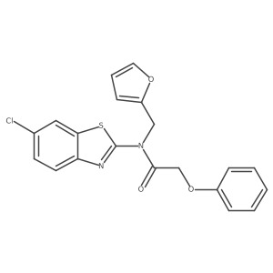 N-(6-chlorobenzo[d]thiazol-2-yl)-N-(furan-2-ylmethyl)-2-phenoxyacetamide结构式