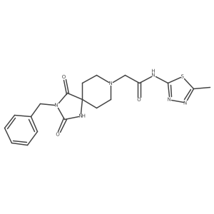 2-(3-benzyl-2,4-dioxo-1,3,8-triazaspiro[4.5]decan-8-yl)-N-(5-methyl-1,3,4-thiadiazol-2-yl)acetamide结构式