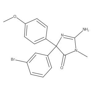 2-Amino-5-(3-bromophenyl)-5-(4-methoxyphenyl)-3-methyl-3,5-dihydro-4H-imidazol-4-one Structure