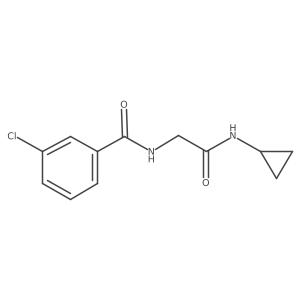 3-Chloro-N-(2-(cyclopropylamino)-2-oxoethyl)benzamide结构式