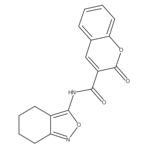 2-oxo-N-(4,5,6,7-tetrahydrobenzo[c]isoxazol-3-yl)-2H-chromene-3-carboxamide结构式