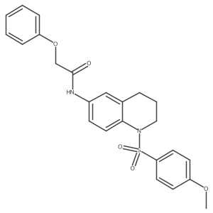 N-[1-(4-methoxybenzenesulfonyl)-1,2,3,4-tetrahydroquinolin-6-yl]-2-phenoxyacetamide结构式