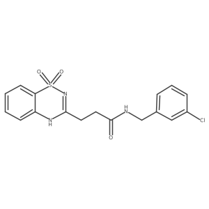 N-[(3-chlorophenyl)methyl]-3-(1,1-dioxo-2H-1lambda6,2,4-benzothiadiazin-3-yl)propanamide结构式