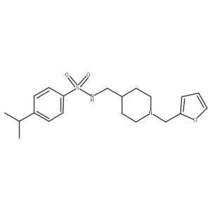 N-((1-(furan-2-ylmethyl)piperidin-4-yl)methyl)-4-isopropylbenzenesulfonamide Structure