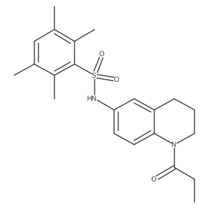 2,3,5,6-tetramethyl-N-(1-propionyl-1,2,3,4-tetrahydroquinolin-6-yl)benzenesulfonamide结构式