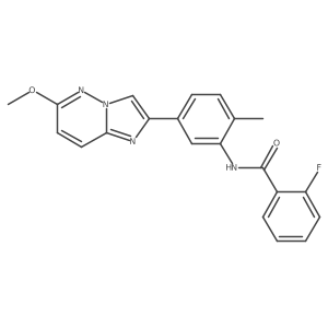 2-fluoro-N-(5-(6-methoxyimidazo[1,2-b]pyridazin-2-yl)-2-methylphenyl)benzamide Structure