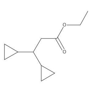 Ethyl 3,3-dicyclopropylpropanoate结构式