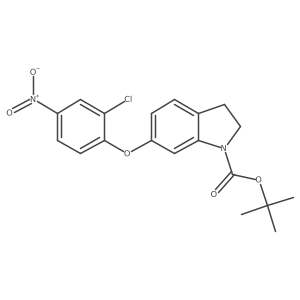 Tert-butyl 6-(2-chloro-4-nitrophenoxy)-2,3-dihydroindole-1-carboxylate Structure