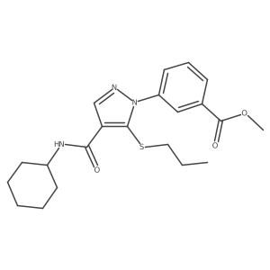 Methyl 3-[4-(cyclohexylcarbamoyl)-5-propylsulfanyl-pyrazol-1-yl]benzoate Structure