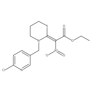 Acetic acid, 2-[3-[(6-chloro-3-pyridinyl)methyl]tetrahydro-2H-1,3-thiazin-2-ylidene]-2-nitro-, ethyl ester Structure