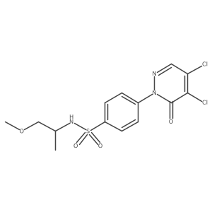 4-(4,5-dichloro-6-oxo-1,6-dihydropyridazin-1-yl)-N-(1-methoxypropan-2-yl)benzene-1-sulfonamide结构式