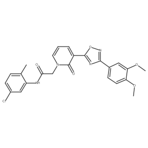 N-(5-chloro-2-methylphenyl)-2-[3-[3-(3,4-dimethoxyphenyl)-1,2,4-oxadiazol-5-yl]-2-oxopyridin-1(2H)-yl]acetamide Structure