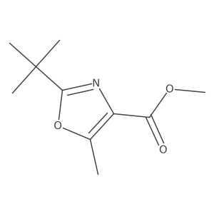 2-tert-Butyl-5-methyl-oxazole-4-carboxylic acid methyl ester结构式