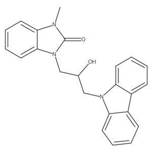 1-[3-(9H-carbazol-9-yl)-2-hydroxypropyl]-3-methyl-2,3-dihydro-1H-1,3-benzodiazol-2-one结构式