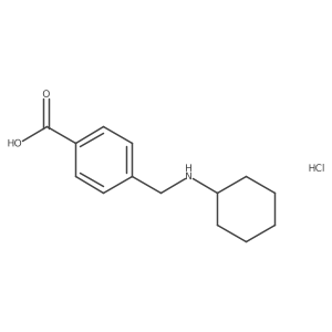 4-((Cyclohexylamino)methyl)benzoic acid hydrochloride结构式