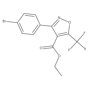Ethyl 3-(4-Bromophenyl)-5-(trifluoromethyl)isoxazole-4-carboxylate结构式