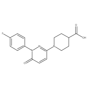 1-[1-(4-Fluorophenyl)-6-oxo-1,6-dihydropyridazin-3-yl]piperidine-4-carboxylic acid Structure