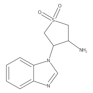 3-Amino-4-(1H-benzo[d]imidazol-1-yl)tetrahydrothiophene 1,1-dioxide Structure