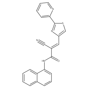 (E)-2-cyano-N-naphthalen-1-yl-3-(2-pyridin-2-yl-1,3-thiazol-4-yl)prop-2-enamide结构式