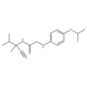 N-(1-cyano-1,2-dimethylpropyl)-2-{[4-(difluoromethoxy)phenyl]amino}acetamide结构式