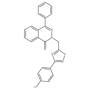 2-{[3-(4-Chlorophenyl)-1,2,4-oxadiazol-5-yl]methyl}-4-phenyl-1,2-dihydrophthalazin-1-one结构式
