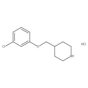 4-[(3-Chlorophenoxy)methyl]piperidine hydrochloride结构式